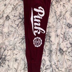 VS PINK maroon joggers